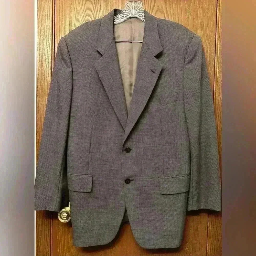 Corneliani Men’s Gray Virgin Wool 100s 2 Button Sport‎ Coat EU Size 50/US 40